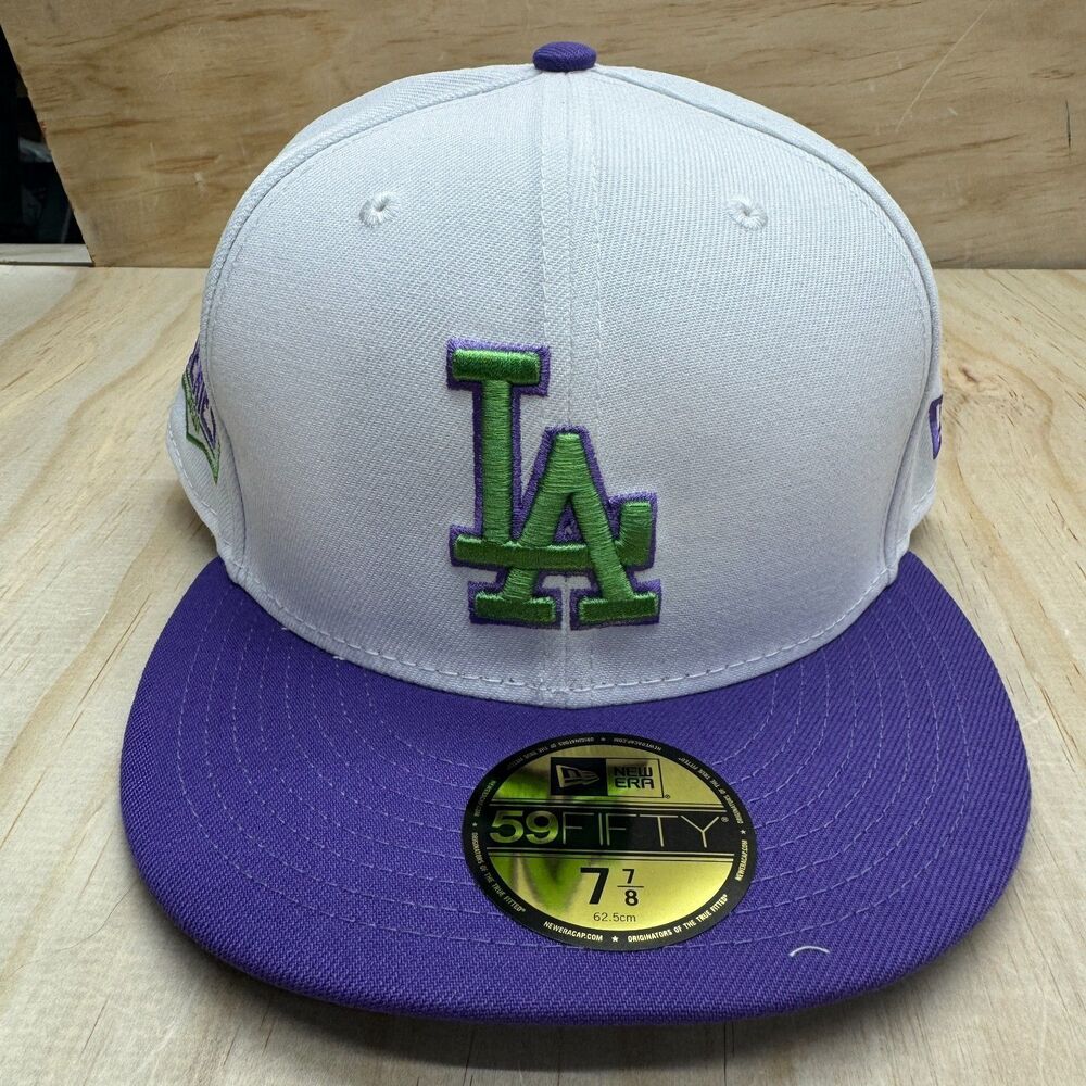 NEW Los Angeles Dodgers New Era 2020 World Series Patch 59FIFTY Fitted Hat 7 7/8